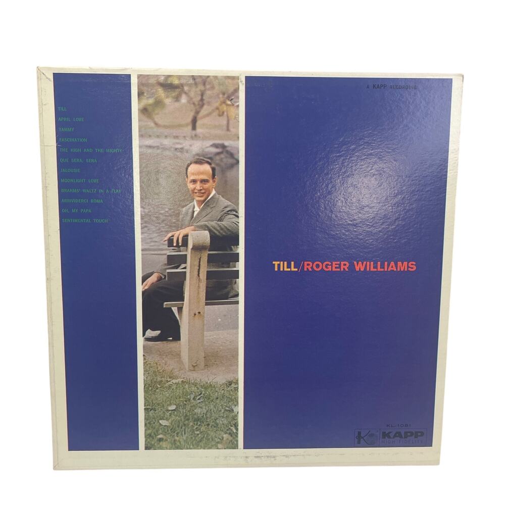 Vintage Roger Williams Till Kapp Records Hi Fidelity LP Vinyl Record Album